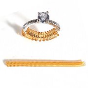 Formindsker til fingerringe. Spiral. Plast. 5 mm. Guld. 10 cm